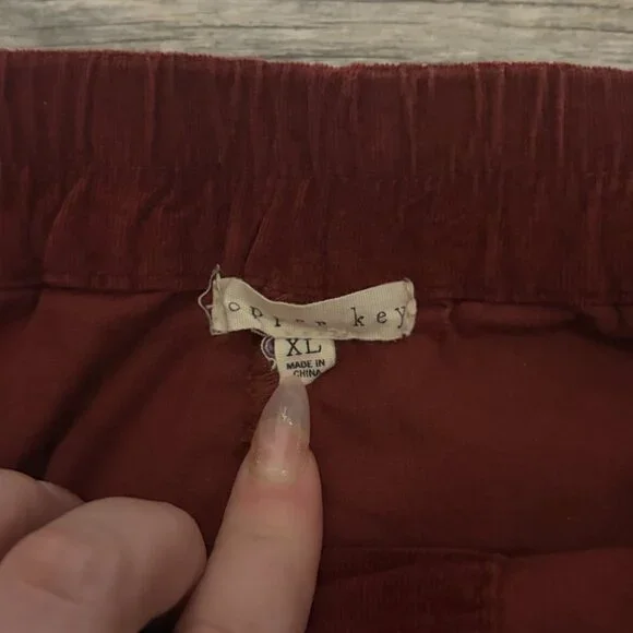 Copper Key Red Corduroy Mini Skirt Button Front Women’s XL Vintage Y2K - Picture 4 of 4